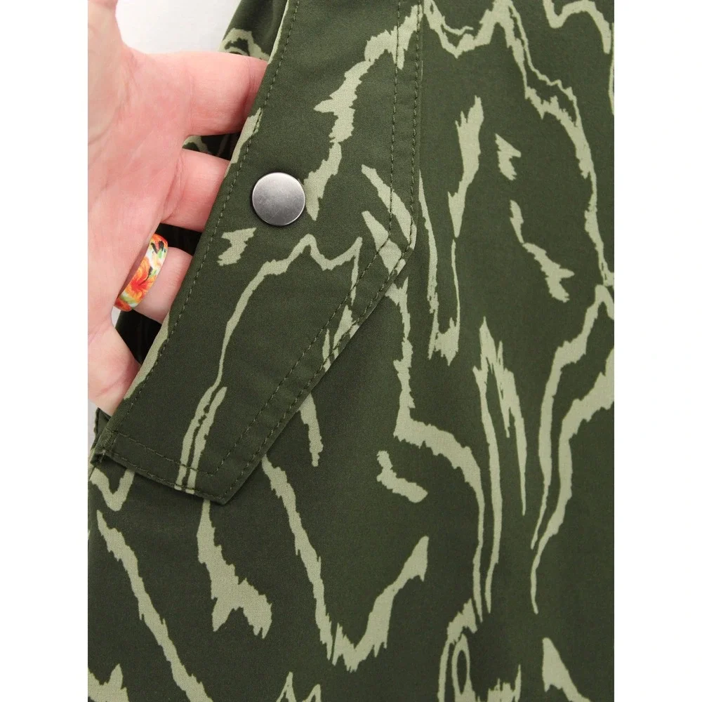 Athleta Vienna Cargo Skort Green Tiger Stripe Camo Hiking‎ Mini Skirt Womens 2